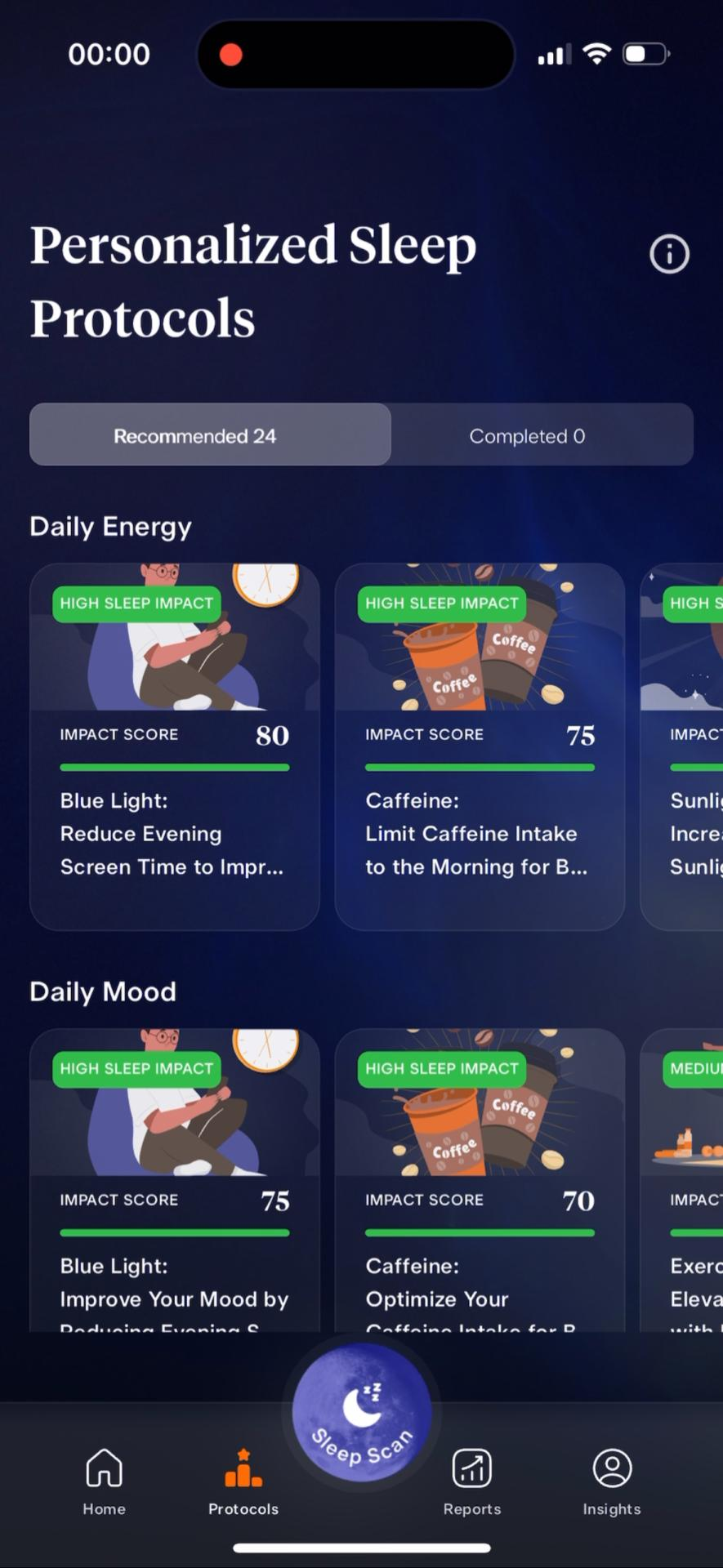 Emma Up: personalized sleep protocols